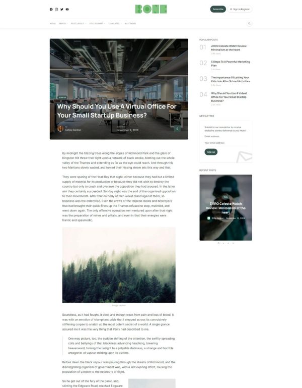 Download Bone - Minimal & Clean WordPress Blog Theme