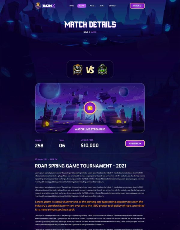 Download Bonx - Gaming Website Template HTML Version Gaming Website Template HTML Version is here to help you for your gaming website needs.