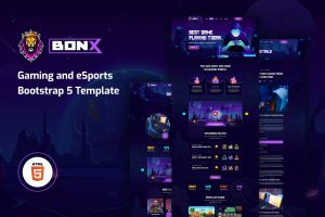 Download Bonx - Gaming Website Template HTML Version Gaming Website Template HTML Version is here to help you for your gaming website needs.