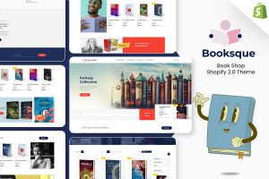 Download Booksque - Book Shop Shopify Theme Book store, Technology, E-commerce, Multipurpose, 2.0 themes, Responsive, landing page, Dropshipping