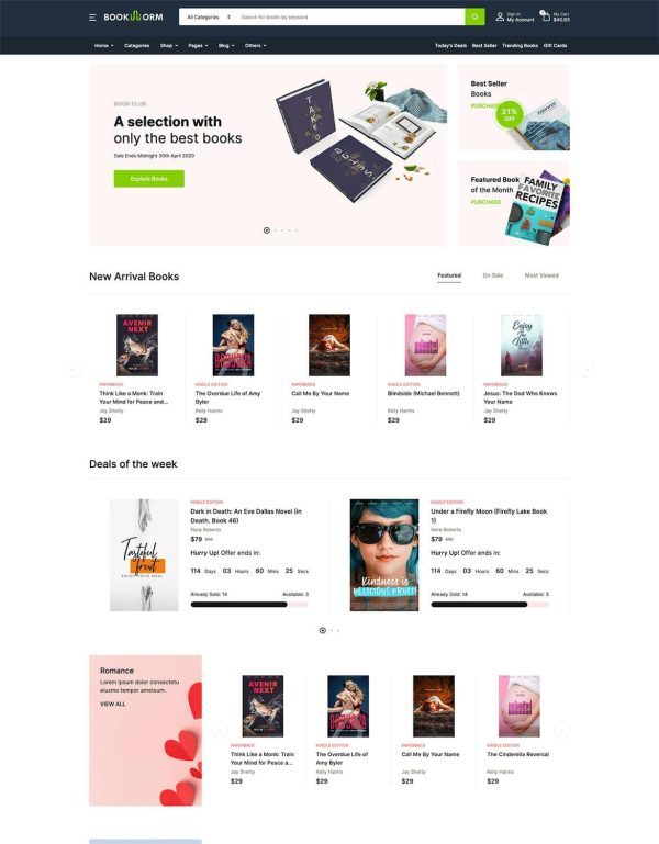 Download Bookworm - Bookstore & Bookshop WooCommerce Theme Clean & Modern Bookstore WordPress Theme. Create your online bookstore with Bookworm WordPress Theme