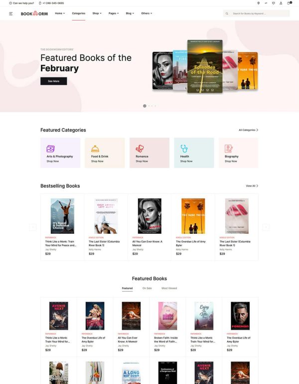 Download Bookworm - Bookstore & Bookshop WooCommerce Theme Clean & Modern Bookstore WordPress Theme. Create your online bookstore with Bookworm WordPress Theme