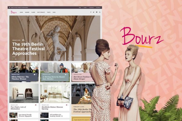 Download Bourz - Life & Entertainment Magazine Blog Theme Multi-styled blog theme for life, entertainment and fashion.