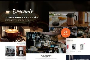 Download Brewmix - Coffee Shops and Cafés Shopify Theme Coffee Shops and Cafés Responsive Shopify Theme