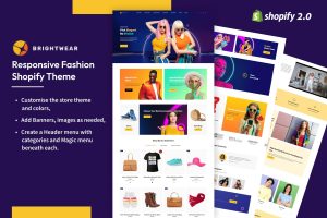 Download Brightwear - Responsive Fashion Shopify Theme Shopify Simple Clean Bags, Lifestyle Products, Gadget, Fashion Accessories eCommerce Store Template.