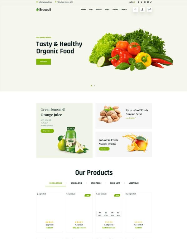 Download Broccoli - Organic Food Store Shopify Theme OS 2.0 Broccoli – Organic Food Store Multipurpose eCommerce Responsive Shopify Theme OS 2.0