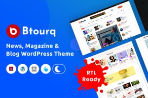 Download Btourq - WordPress News Magazine Theme News Magazine WordPress  Theme With Elementor