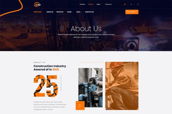 Download Bulter - Clean Construction WordPress Theme architecture, builder, building, construction, construction business, construction company, contrac