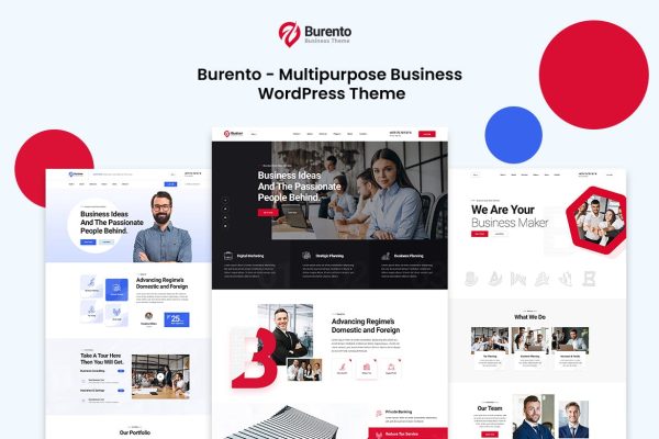 Download Burento - Multipurpose Business WordPress Theme Burento for various types of company project, startup, agency, digital and business agency websites.