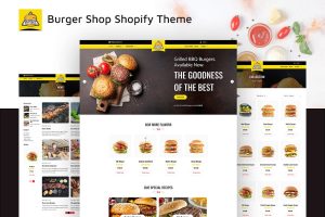 Download Burgs - Food Delivery & Restaurant Shopify Theme Burger, Sandwitch and Fastfood Stores Template. Drivein Restaurant Menu, Showcase eCommerce Design.