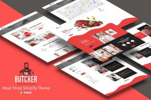 Download Butcher - Shopify Pork, Beef Sea Food Meat Store Farm Fresh Meat Shop Business. Poultry Products Store, Ready to Cook Food Delivery eCommerce Website