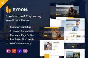 Download Byron | Construction and Engineering WP Theme Construction, Engineering and Architecture WordPress Theme with 9+ Unique Demos Inside