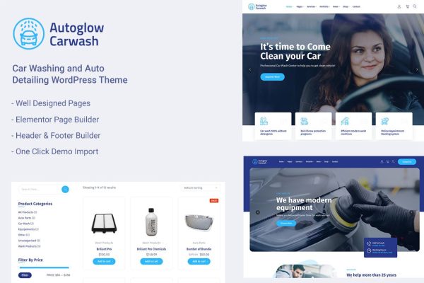 Download Car Wash Service WordPress Theme - Autoglow Autoglow car wash service theme is crafted for car wash, car washing and car maintenance service