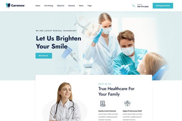 Download Carenow – Medical & Dentist WordPress Theme clinic, dental, dental help, dental practice, dentist, dentistry, doctor, elementor, health, hospit