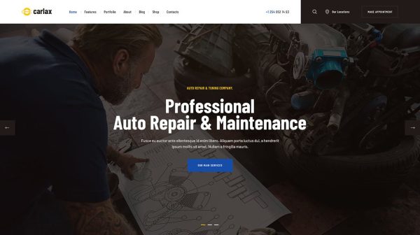 Download Carlax Car Parts Store & Auto Service WordPress Theme