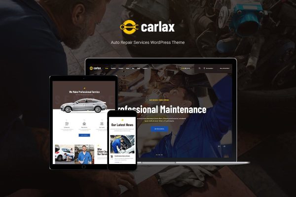 Download Carlax Car Parts Store & Auto Service WordPress Theme