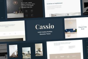 Download Cassio – Creative AJAX Elementor Theme Unique WebGL Effects and AJAX Transitions for Portfolio Presentation
