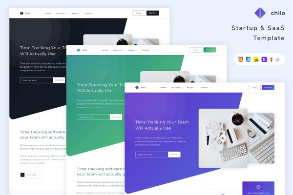 Download Chilo - Startup and SaaS Template agency, app, app landing, business, creative, landing, marketing, product, saas, saas template, html