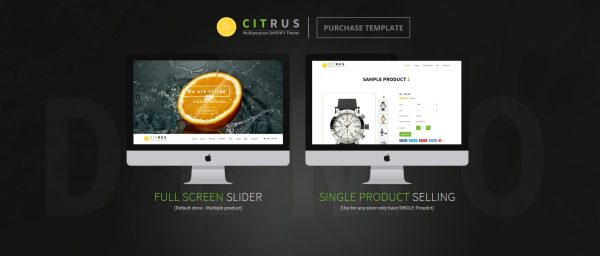 Download Citrus one page parallax Shopify Theme A Unique Shopify Store Design. Single Page Shop, Responsive  Theme with Options Panel for easy use.