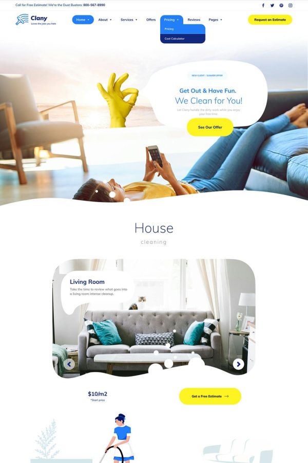 Download Cleaning Services - WordPress Theme The Ultimate Niche WordPress Theme for the Cleaning Company