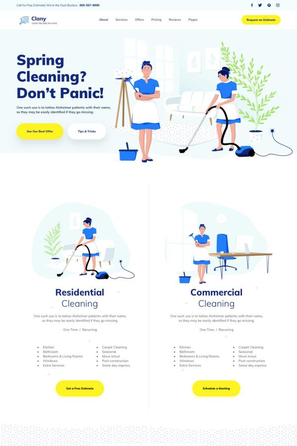 Download Cleaning Services - WordPress Theme The Ultimate Niche WordPress Theme for the Cleaning Company