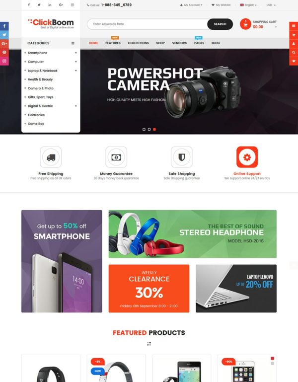 Download ClickBoom - Responsive Multipurpose Shopify Theme High-performance Shopify theme