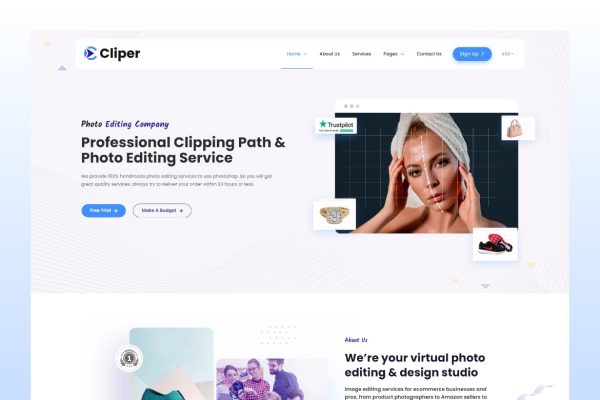 Download Cliper - Clipping Path Agency WordPress Theme photo editing, Image Editing Agency Clipping Path WordPress Theme