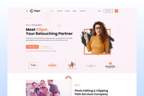Download Cliper - Clipping Path Agency WordPress Theme photo editing, Image Editing Agency Clipping Path WordPress Theme