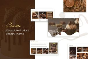 Download Cocoa - Chocolates Store Shopify Theme One Product Landing Page Shopify Theme. Ice Cream, Chocolate & Cookies, Cake Shop eCommerce Template