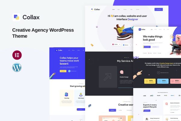 Download Collax - Creative Agency WordPress Theme agencies, designers, digital agency, freelancers, developers, ecommerce, designer, web designer