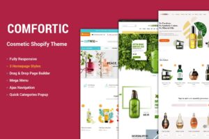 Download Comfortic - Clean Responsive Beauty & Cosmetic Sho Powerful Visual Drag & Drop Builder