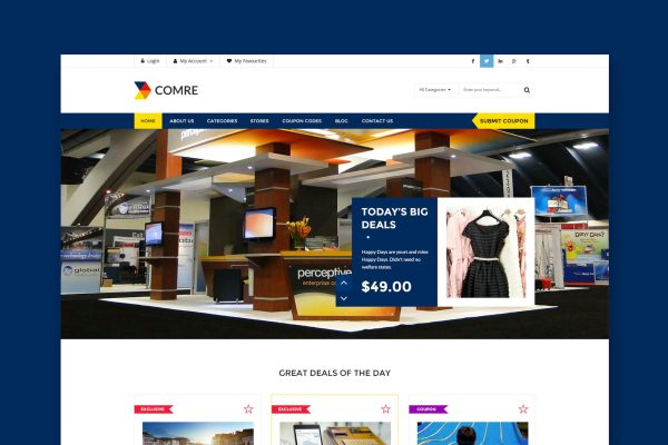 Download Comre - Coupon & Offers HTML Template Coupon & Offers