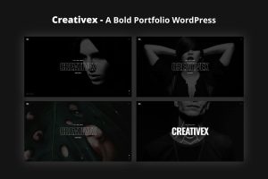 Download Creativex - A Bold Portfolio WordPress Theme agency, clean, creative, designer, elementor, fullscreen, gallery, modern, one page, personal