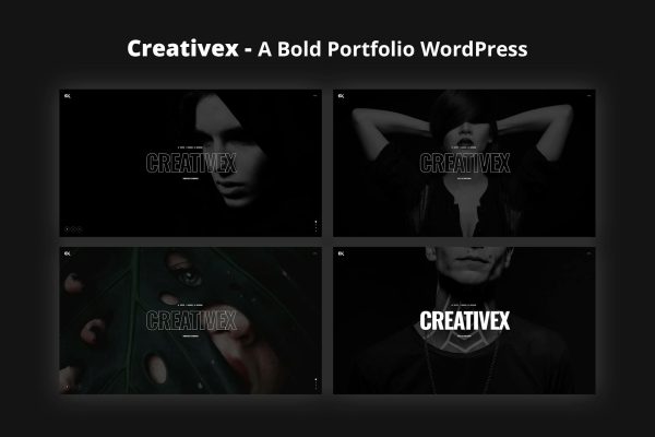 Download Creativex - A Bold Portfolio WordPress Theme agency, clean, creative, designer, elementor, fullscreen, gallery, modern, one page, personal