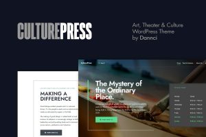 Download CulturePress - Art & Culture WordPress theme Carefully designed culture theme developed for art-oriented niche website.
