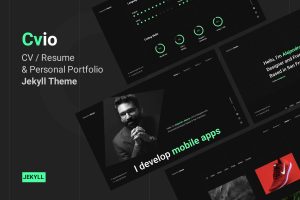 Download Cvio - CV Resume Personal Portfolio Jekyll Theme CV Resume, Personal Portfolio for Jekyll, Personal website, Developer Portfolio, Dark design