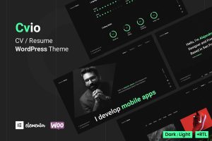 Download Cvio - Personal Portfolio WordPress Theme Personal Portfolio WordPress Theme, CV Resume Theme, Elementor Page Builder, Dark & Light Skin