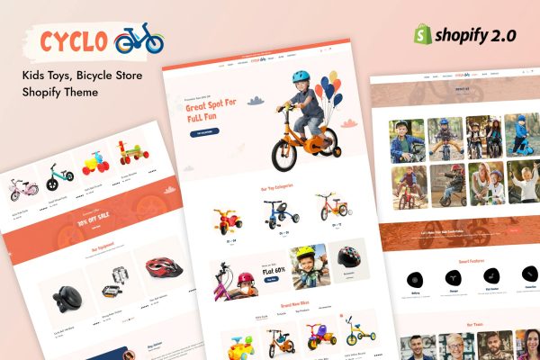 Download Cyclo - Shopify Kids Toys, Bicycle Store Theme Brand New Bicycle ,RaceZone Bikes,Two Wheels,Fun Rides,Race Time,City Bikes,WheelMaster,Pedal Pals.