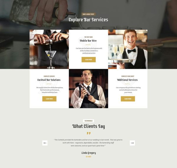 Download Daiquiri Bartender Services & Catering WordPress Theme