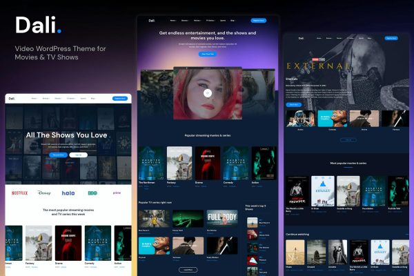 Download Dali - Movies & TV Shows WordPress Theme Dali - Video WordPress Theme for Movies & TV Shows