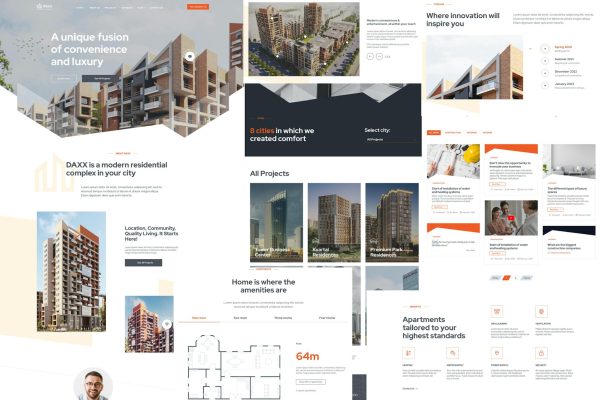 Download DAXX - Apartment Complex WordPress Theme agency, agent, apartment, appointment, architect, architecture, building, business, hotel, house, i