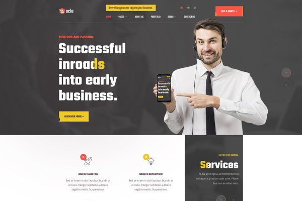 Download Docle - Digital Agency Services WordPress Theme agency, business, company, computer repair, data, digital, innovation, innovative, it, modern, saas