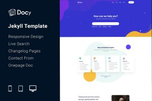 Download Docy - Knowledgebase & Doc Jekyll Template Modern, powerful, responsive, and high-performance Documentation And Knowledge Base Jekyll Template