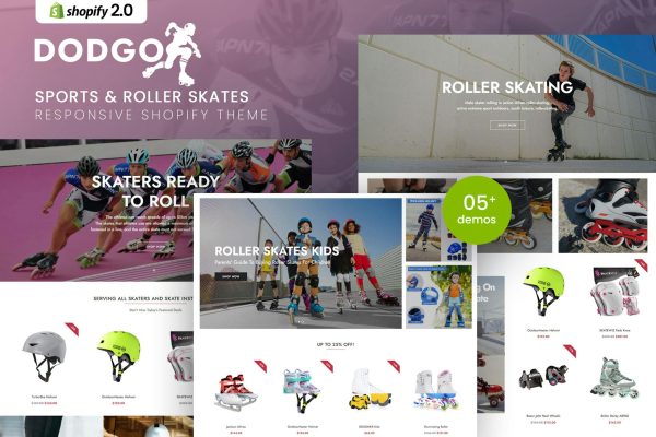 Download Dodgo - Sports & Roller Skates Shopify Theme Sports & Roller Skates Responsive Shopify Theme
