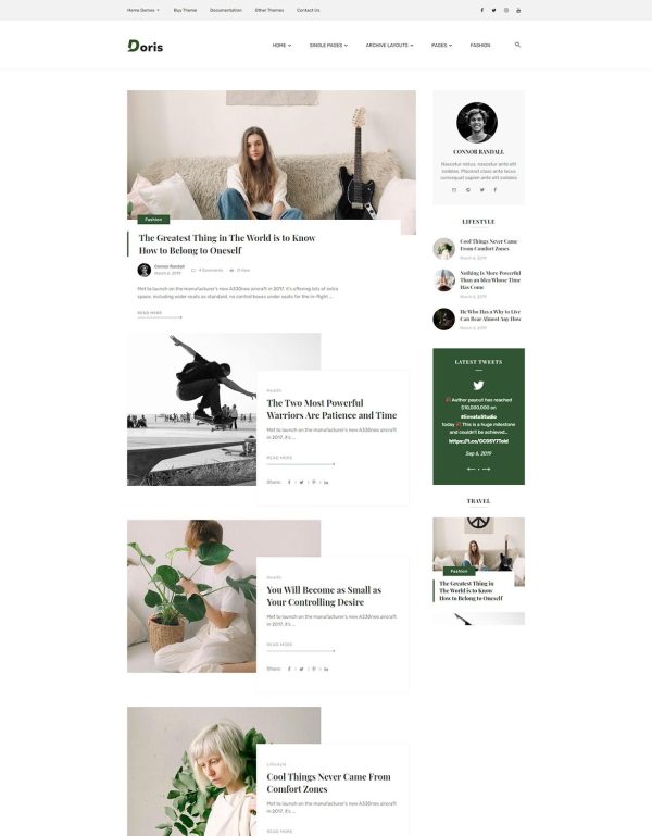 Download Doris Creative WordPress Blog and Magazine Theme