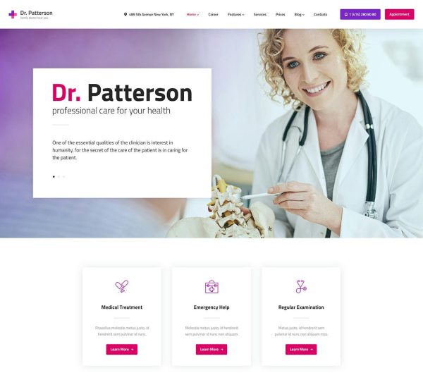 Download Dr.Patterson Medicine & Healthcare WordPress Theme