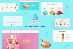 Download Drippy - Responsive IceCream Shopify Theme Ice Cream, Cookies & Candy, Snack & Choclates eCommerce Store. Sectioned Fully Customizable Shopify.