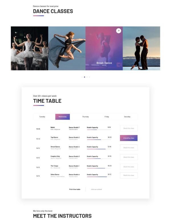 Download Dropbeat - Creative Dance Studio WordPress Theme For any type of dance or indoor studios to enhance their website aesthetic with rich details.