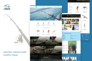 Download eBait - Hunting, Fishing Shop Shopify Theme Clean Responsive Shopify Template for Advunture, Fishing Tools, Rods, Nets and Camping Accessories.