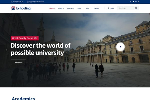 Download Echooling - Education WordPress Theme LMS & Education WordPress Theme